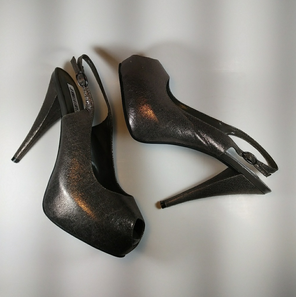 Jennifer Lopez Slingback Peep Toe Heels